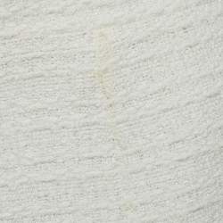 مملوكة مسبقًا تنورة ماكسي شانيل أبيض توييد بأزرار مزينة مقاس ميديم (م)