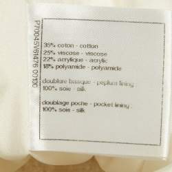 مملوكة مسبقًا تنورة ماكسي شانيل أبيض توييد بأزرار مزينة مقاس ميديم (م)