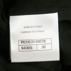 Pre Owned Chanel Black Tweed Double Breasted Coat M