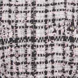 Pre Owned جاكيت شانيل تويد وردي/أسود بسحاب متوسط