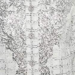 Pre Owned جاكيت شانيل إغلاق فيلكرو تويد متعدد الألوان مقاس وسط