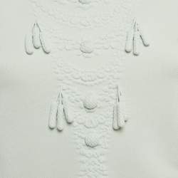 Pre Owned Chanel Blue Stretch Knit Tassel Detail Sleeveless Top M