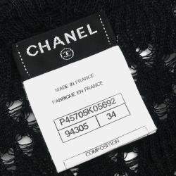 Pre Owned Chanel Cardigan Black F 34