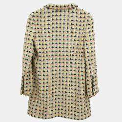 Pre Owned جاكيت شانيل بسحاب أخضر فاتح 02P مقاس 42