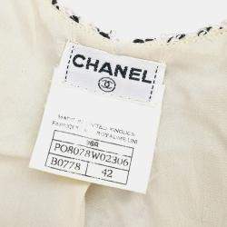مملوكة مسبقًا Chanel Single Breasted Collarless Jacket Gray 96A L