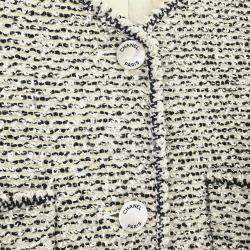 مملوكة مسبقًا Chanel Single Breasted Collarless Jacket Gray 96A L