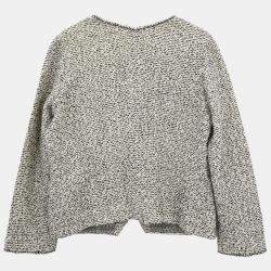 مملوكة مسبقًا Chanel Single Breasted Collarless Jacket Gray 96A L