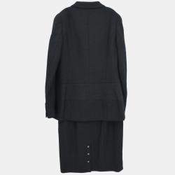 Pre Owned طقم شانيل جاكيت وتنورة سوداء #38