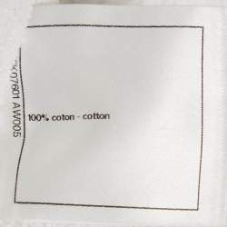 Pre Owned Chanel White Printed Cotton Sweatshirt M