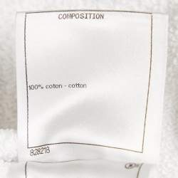 Pre Owned Chanel White Printed Cotton Sweatshirt M