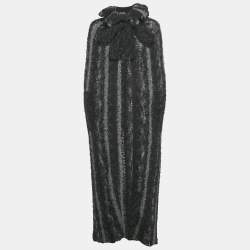 مملوكة مسبقًا كاب شانيل x كارل لاغرفيلد صوف رمادي محكم صغير