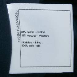 Pre Owned جاكيت شانيل أزرار تفاصيل تويد أزرق بحري مقاس كبير جداً (اكس لارج)