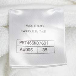 Pre Owned سويت شيرت قطن مطبوع أبيض شانيل مقاس متوسط - ميديم