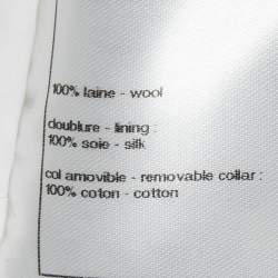 Pre Owned ياقة قطن مطرزة شانيل بيضاء مقاس متوسط - ميديم