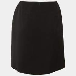 مملوكة مسبقًا Chanel Black Wool Mini Skirt M