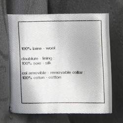 مملوكة مسبقًا جاكيت شانيل صوف مخطط رمادي مقاس وسط (ميديوم)