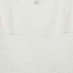 مملوكة مسبقًا Chanel White Tweed Backless Jumpsuit S