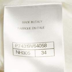 مملوكة مسبقًا Chanel White Tweed Backless Jumpsuit S