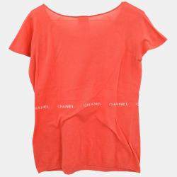 Pre Owned Chanel T-shirt Top Salmon Pink M