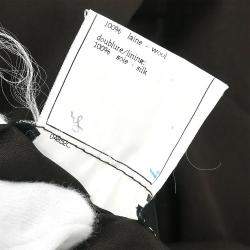 Pre Owned Chanel Single Breasted Jacket Brown 96A Size M