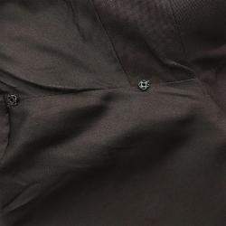 Pre Owned Chanel Single Breasted Jacket Brown 96A Size M