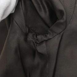 Pre Owned Chanel Single Breasted Jacket Brown 96A Size M