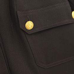 Pre Owned Chanel Single Breasted Jacket Brown 96A Size M