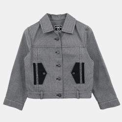 مملوكة مسبقًا Chanel Single Breasted Jacket Sport Line Jacket Gray #36