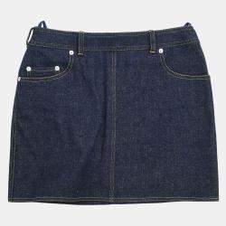 Pre Owned Chanel Setup Suit Jacket Skirt Navy #40 #38