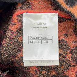 Pre Owned Chanel Leopard Knit Sweater Size 36 Brown/Black/Pink 