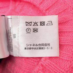 مملوكة مسبقًا Chanel Knit Top Sweater With Cc Logo Size 36 Pink