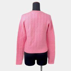 مملوكة مسبقًا Chanel Knit Top Sweater With Cc Logo Size 36 Pink
