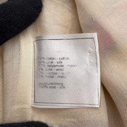 Pre Owned جاكيت شانيل مخطط تويد مقاس 42 عاجي/أحمر/بني