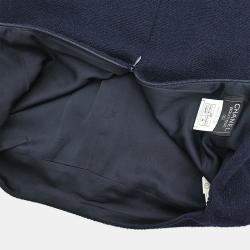 Pre Owned جاكيت وتنورة شانيل بدلة باللون الكحلي 97P رقم 38