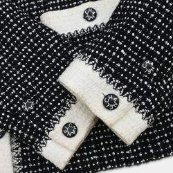 Pre Owned Chanel Setup Suit Jacket Skirt Black 96C #40