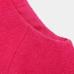 Pre Owned Chanel Setup Suit Jacket Sleeveless Dress Pink #36