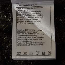 Pre Owned بنطلون جينز شانيل دنيم أسود واسع الأرجُل مقاس كبير جدًا / مقاس الخصر 34 بوصة