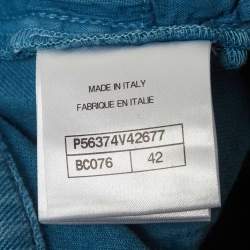 Pre Owned Chanel Blue Denim Wide-Leg Jeans L/Waist 34"