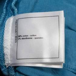 Pre Owned Chanel Blue Denim Wide-Leg Jeans L/Waist 34"