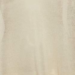 مملوكة مسبقًا Chanel Beige Silk Knit V-Neck Sweatshirt L