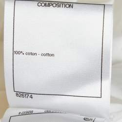 Pre Owned Chanel White Cotton Long Sleeve Blouse M