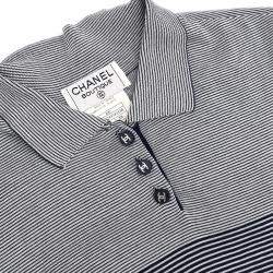مملوكة مسبقًا Chanel Short Sleeve Polo Shirt Top Navy 97C Size M