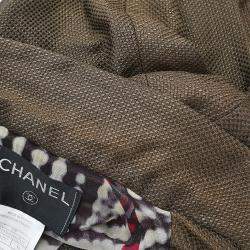 Pre Owned Chanel Single Breasted Jacket Brown 99P #34