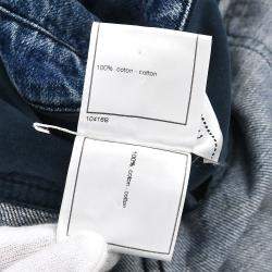 Pre Owned Chanel Zip Up Denim Jacket Blue 00A #44