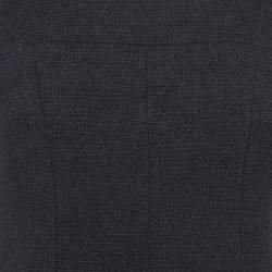 Pre Owned Chanel Navy Blue Tweed Mini Dress M
