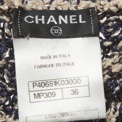 Pre Owned Chanel Blue/Pink Crochet Mini Dress S