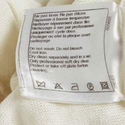 Pre Owned Chanel White Knit Tiered Mini Dress S