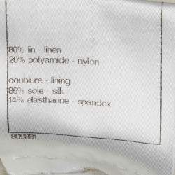 Pre Owned Chanel White Knit Tiered Mini Dress S