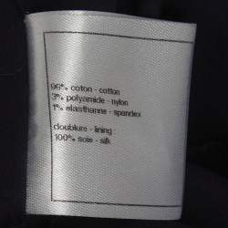 Pre Owned معطف شانيل جاكار طبقات أزرق مقاس متوسط (ميديم)