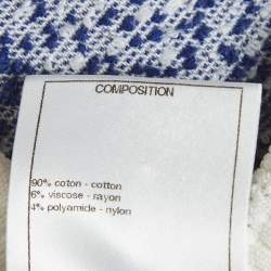 Pre Owned Chanel Blue Textured Knit CC Applique Mini Skirt M